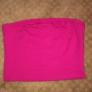 Hot pink tube top